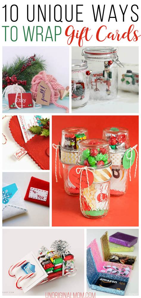 10 Unique Gift Card Wrapping Ideas Unoriginal Mom Christmas Gift