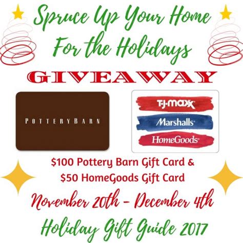 100 Pottery Barn Gift Card And A 50 Homegoods Tj Maxx Marshalls Gift 100 Pottery Barn Gift Card And A 50 Homegoods Tj Maxx Marshalls Gift