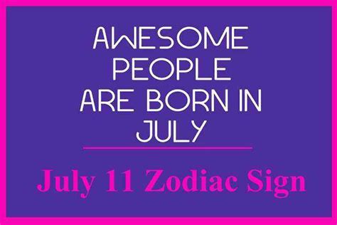 11Th July Personality