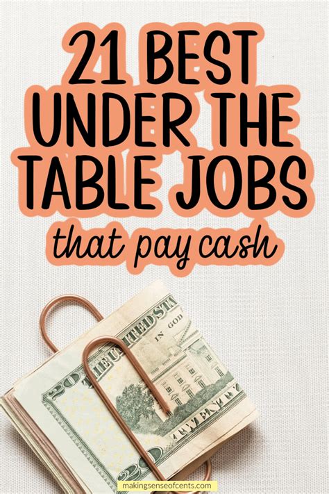 21 Best Under The Table Jobs That Pay Cash My Money Troubles 21 Best Under The Table Jobs That Pay Cash My Money Troubles