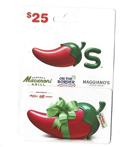 25 Gift Card Romano S Macaroni Grill Chillis Maggiano S Activated 25 Gift Card Romano S Macaroni Grill Chillis Maggiano S Activated
