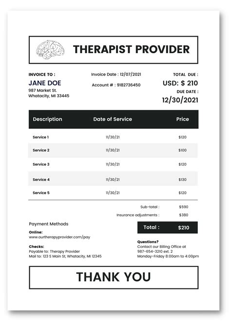 6 Best Therapist Invoice Templates To Ease Your Workload Etactics 6 Best Therapist Invoice Templates To Ease Your Workload Etactics