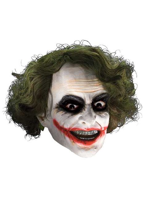 Adult Deluxe Joker Mask With Hair Adult Deluxe Joker Mask With Hair