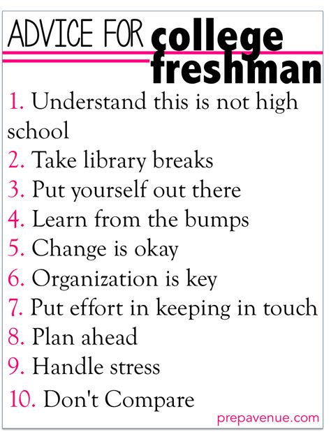 Advice To Freshman