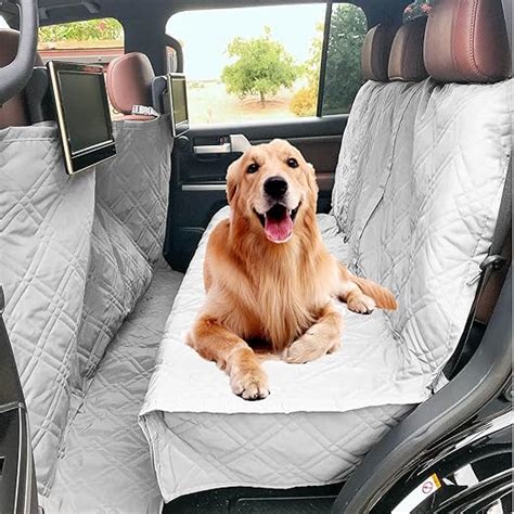 Amazon Com Deluxe Quilted And Padded Dog Pet Car Back Seat Cover With Amazon Com Deluxe Quilted And Padded Dog Pet Car Back Seat Cover With