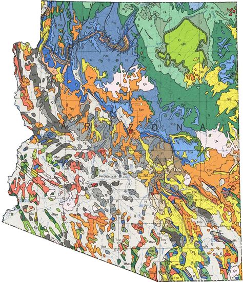 Arizona Geologic Map Arizona Geologic Map