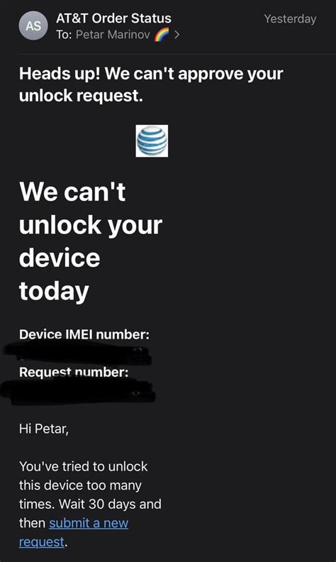 At T Device Unlock Portal Became Very Unreliable A Month Or Two Ago At T Device Unlock Portal Became Very Unreliable A Month Or Two Ago