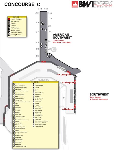 Baltimore Washington Airport Map Bwi Printable Terminal Maps Shops Baltimore Washington Airport Map Bwi Printable Terminal Maps Shops