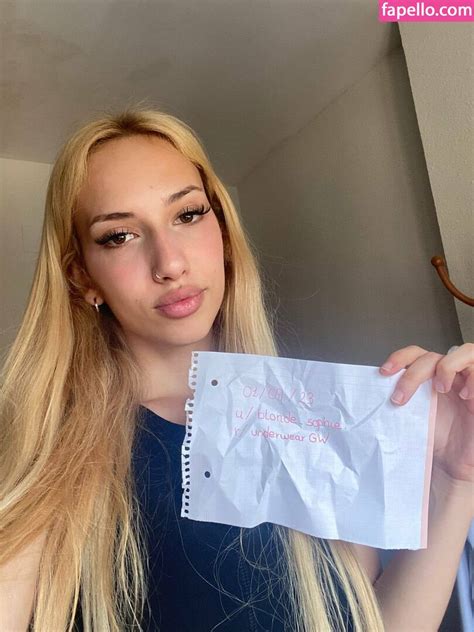 Blonde Onlyfans Leaked