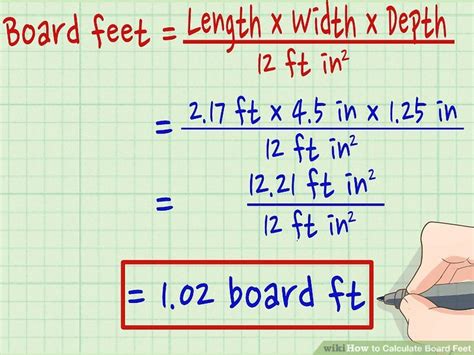 Board Foot Equation