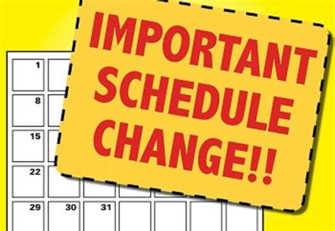 Change Schedule
