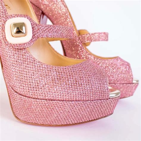 Christian Louboutin Shoes Christian Louboutin Pink Glitter Bibibop Christian Louboutin Shoes Christian Louboutin Pink Glitter Bibibop