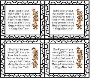 Christmas Gift Thank You Notes Teaching Resources Christmas Gift Thank You Notes Teaching Resources