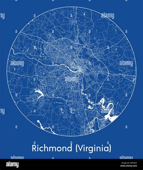 City Map Richmond Virginia United States North America Vector City Map Richmond Virginia United States North America Vector