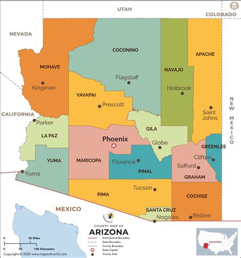 County Maps Of Arizona