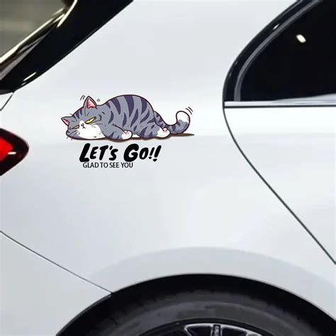 Creative Cartoon Cat Motorcycle Sticker Creative Cartoon Cat Motorcycle Sticker