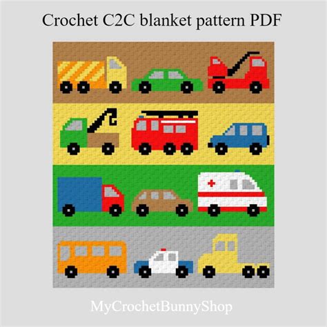Crochet C2c Street Cars Blanket Pattern Pdf Instant Download Inspire Crochet C2c Street Cars Blanket Pattern Pdf Instant Download Inspire
