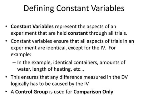 Define Constant Variable
