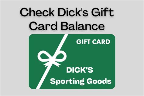 Check Dicks Gift Card Balance