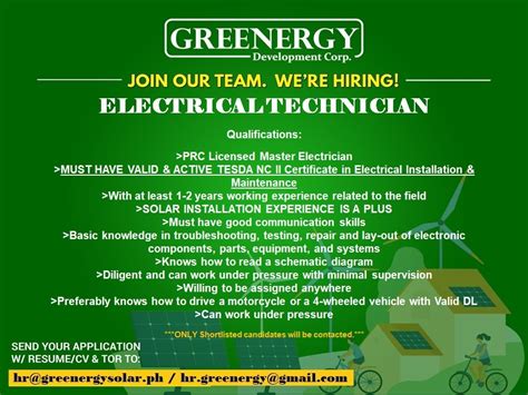 Elec Tech Job Opportunities