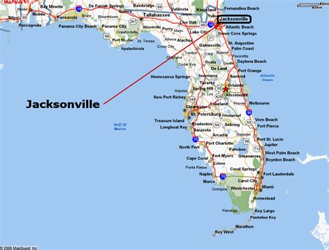 Florida Map Jacksonville Florida Map Jacksonville