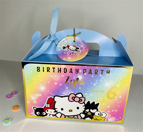 Hello Kitty Party Favor Box Custom Party Box Hello Kitty Etsy Hello Kitty Party Favor Box Custom Party Box Hello Kitty Etsy