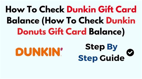 How To Check Dunkin Gift Card Balance How To Check Dunkin Donuts Gift How To Check Dunkin Gift Card Balance How To Check Dunkin Donuts Gift