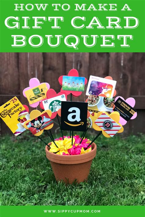 How To Make A Gift Card Bouquet Sippy Cup Mom Gift Card Bouquet
