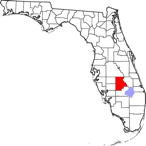 Image Map Of Florida Highlighting Highlands County Image Map Of Florida Highlighting Highlands County