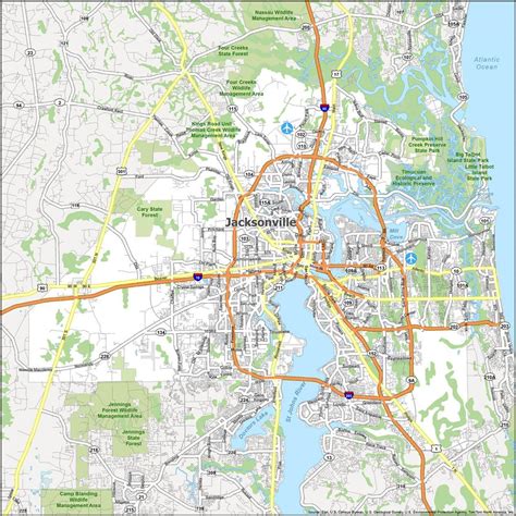 Jacksonville Map Map Of Jacksonville City In Florida Jacksonville Map Map Of Jacksonville City In Florida