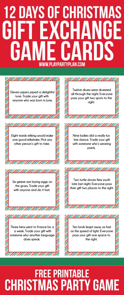 Love This Fun Twist On Traditional Gift Exchange Games Free Printable Love This Fun Twist On Traditional Gift Exchange Games Free Printable