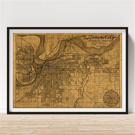 Map Of Kansas City Missouri Vintage Old Street Cartography On Worn Distressed Canvas By Design Turnpike Map Of Kansas City Missouri Vintage Old Street Cartography On Worn Distressed Canvas By Design Turnpike
