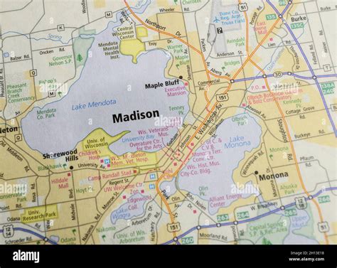 Map Of The City Of Madison Wi Stock Photo Alamy Map Of The City Of Madison Wi Stock Photo Alamy