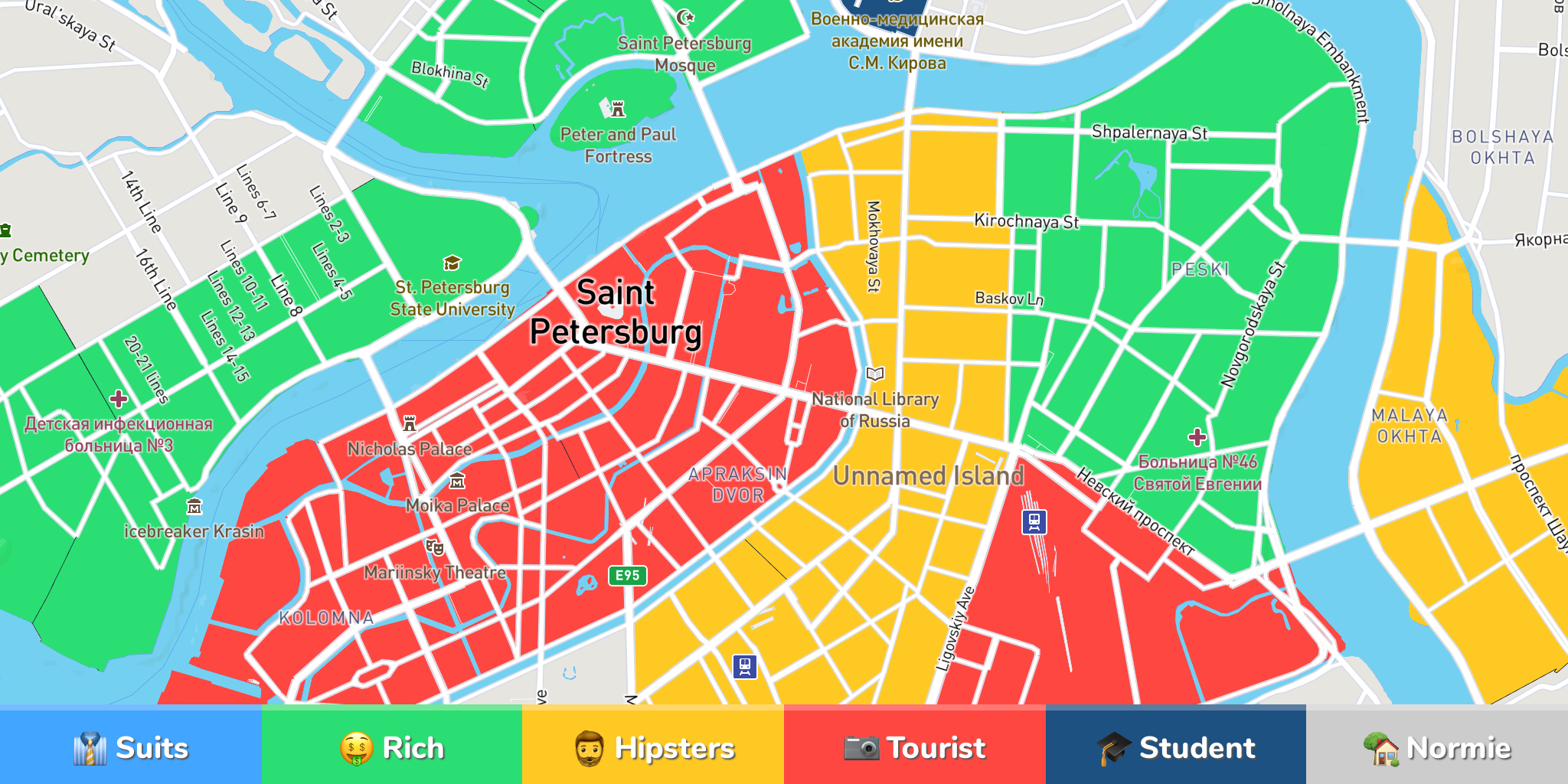 Map St Petersburg Fl
