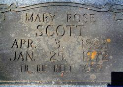 Mary Rose Scott 1883 1972 M Morial Find A Grave