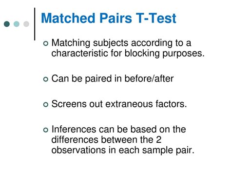 Matched Pairs Test Simplified