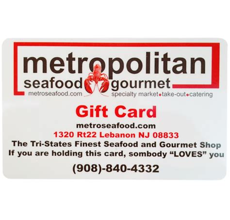 Metropolitan Seafood Gourmet Gift Card Metropolitan Seafood Gourmet Gift Card