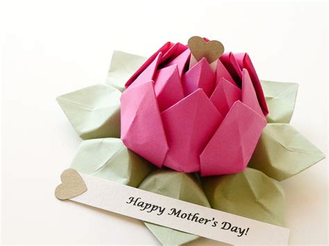 Mother S Day Gift Personalized Origami Lotus Flower In Mother S Day Gift Personalized Origami Lotus Flower In