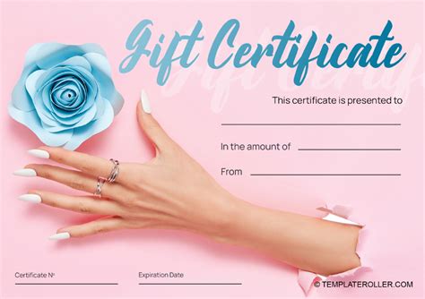 Nail Spa Printing Gift Certificate Template Gift Certificates Nail Spa Printing Gift Certificate Template Gift Certificates