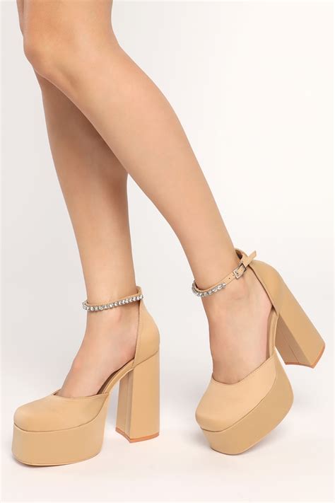 Nude Platform Heels