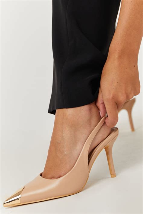 Nude Slingback Heels