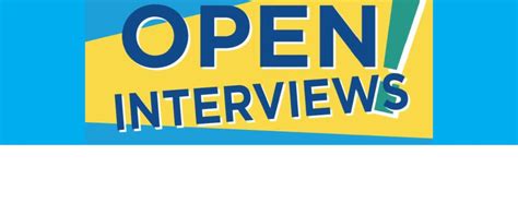 Open Interviews Near Me