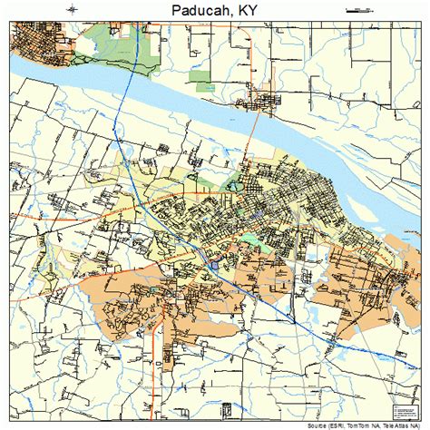 Paducah Kentucky Street Map 2158836 Paducah Kentucky Street Map 2158836