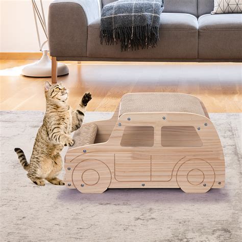Pefilos 20 Car Shaped Cats Scratching Post Cardboard Cat Scratcher Pefilos 20 Car Shaped Cats Scratching Post Cardboard Cat Scratcher