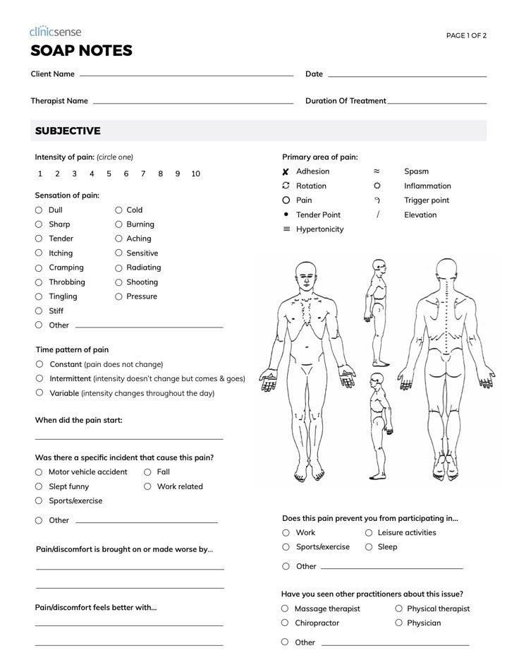 Physical Therapy Soap Note Examples