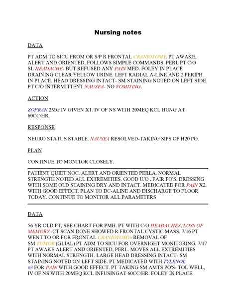5 Tips Nurses Notes