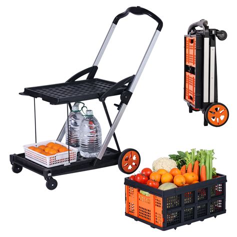 Skyshalo 198 Lbs Multipurpose Functional Folding Cart Mobile Folding Skyshalo 198 Lbs Multipurpose Functional Folding Cart Mobile Folding