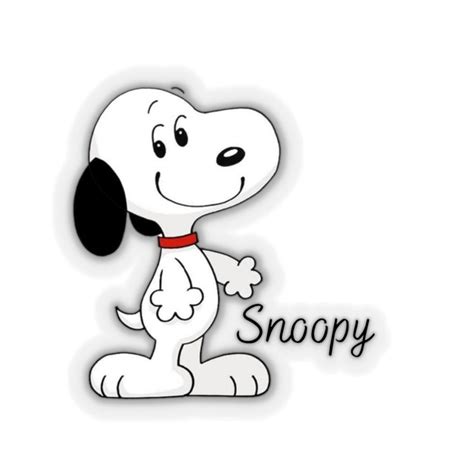 Snoopy Kiss Cut Stickers Cartoon Dog Charlie Brown Gift Etsy
