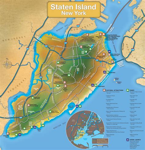 Staten Island New York Map Staten Island New York Map
