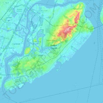 Staten Island Topographic Map Staten Island Topographic Map